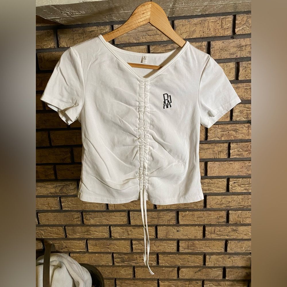 Junior white crop top
